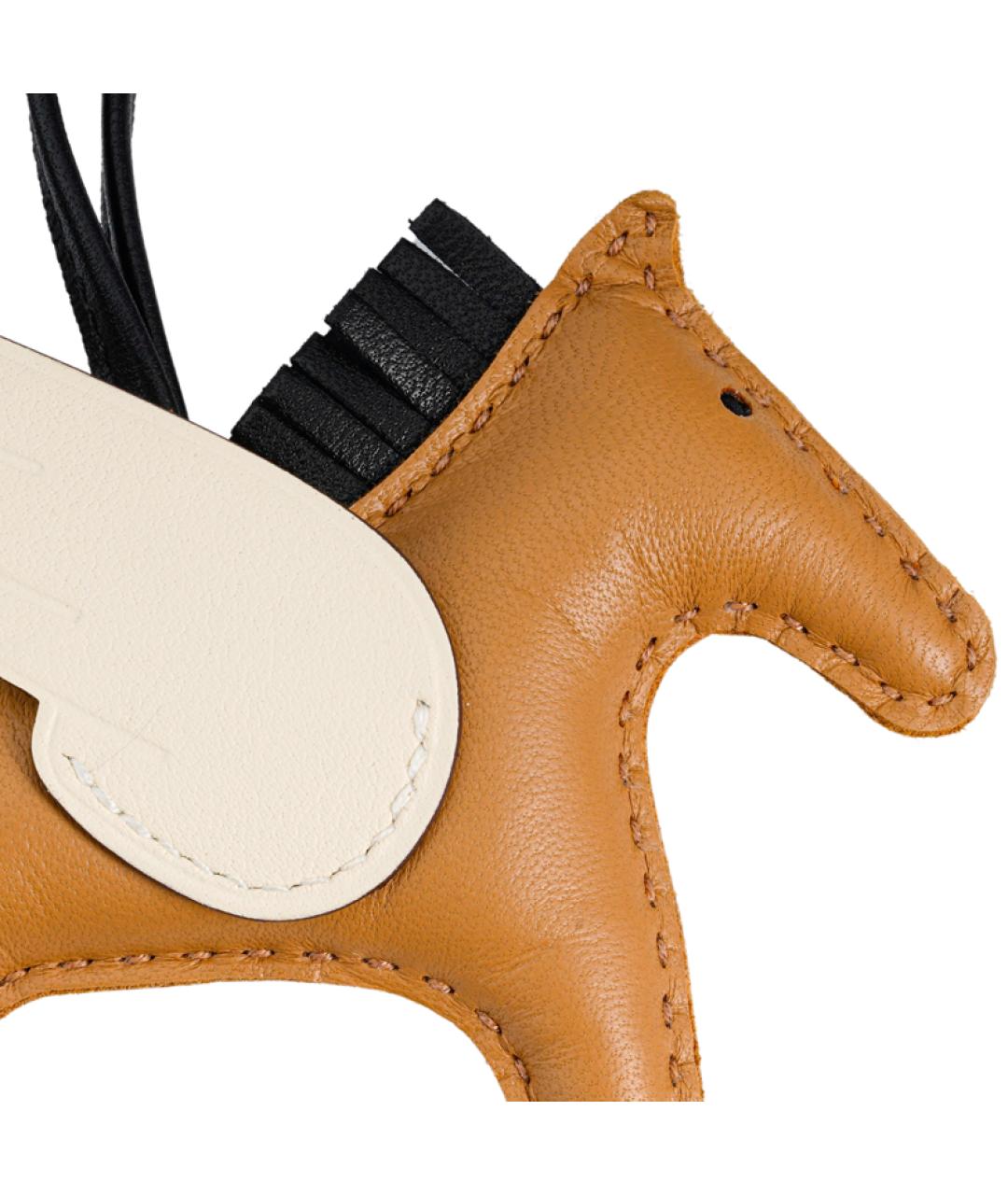 HERMES Коричневый брелок, фото 3