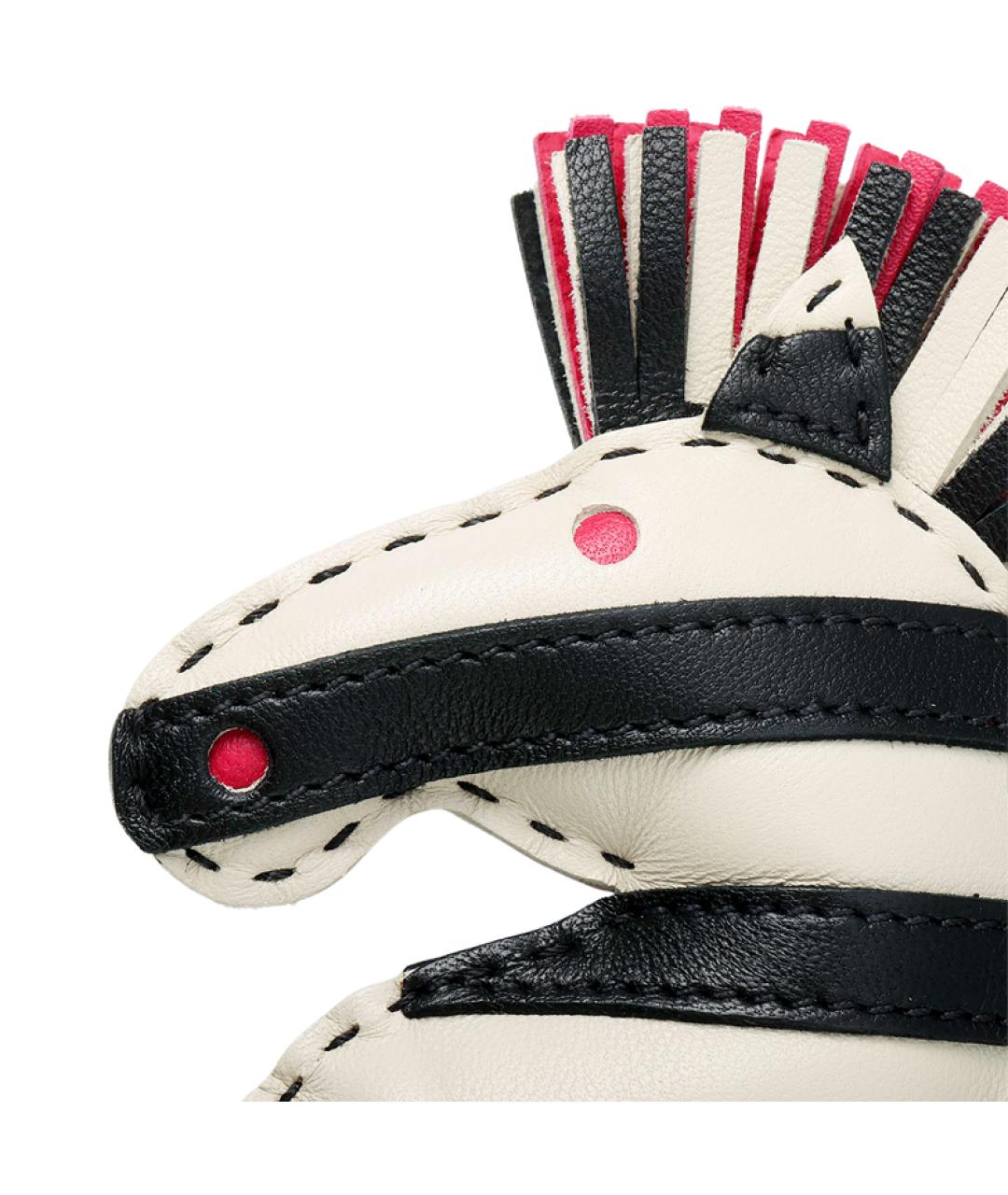 HERMES Белый брелок, фото 3