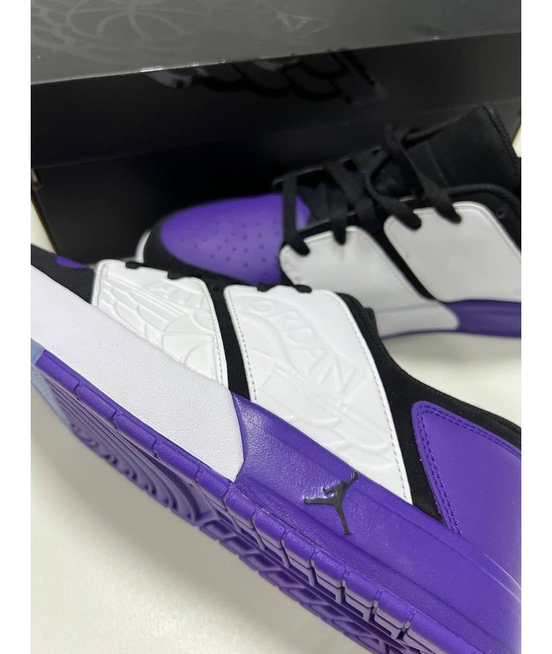 JORDAN Фиолетовые кожаные низкие кроссовки / кеды, фото 3