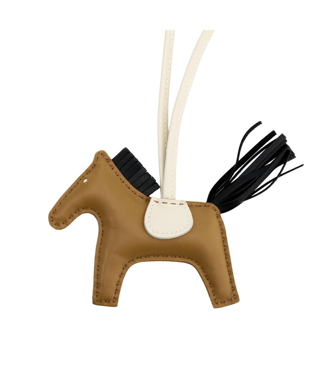 HERMES Коричневый брелок, фото 3