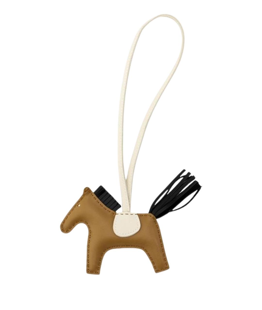 HERMES Коричневый брелок, фото 1