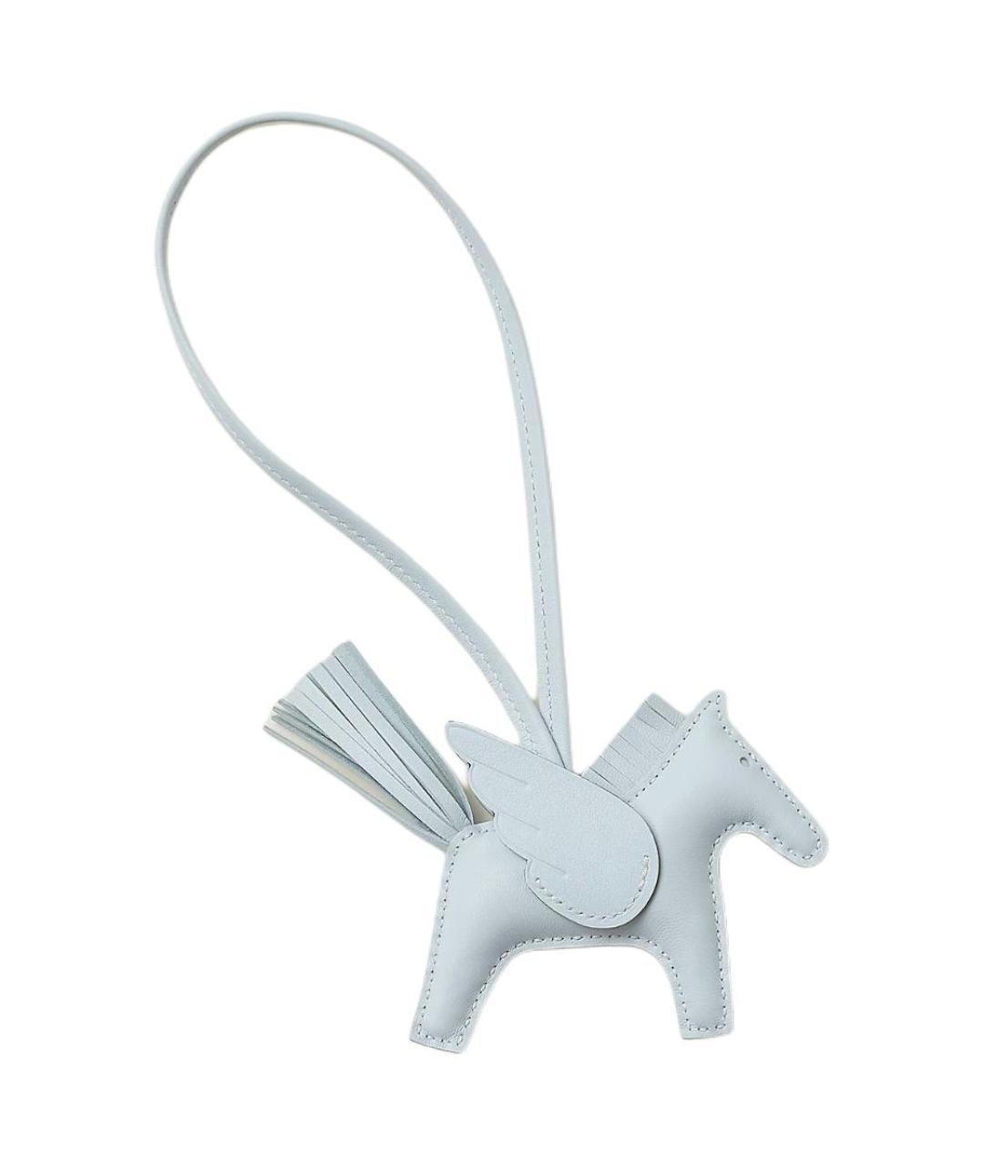 HERMES Голубой брелок, фото 2