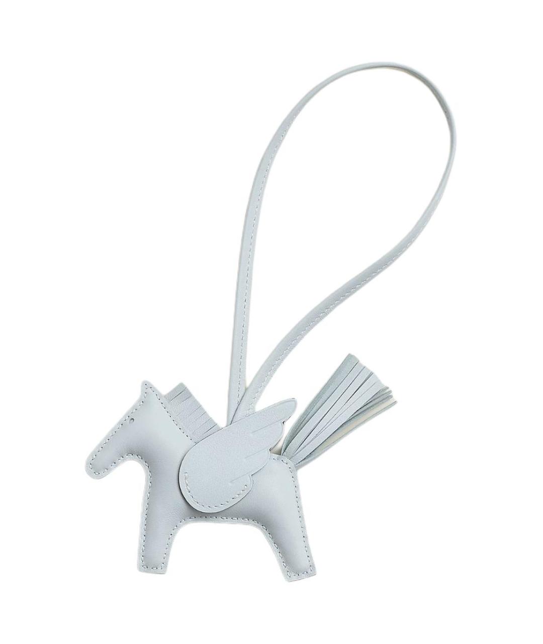 HERMES Голубой брелок, фото 1