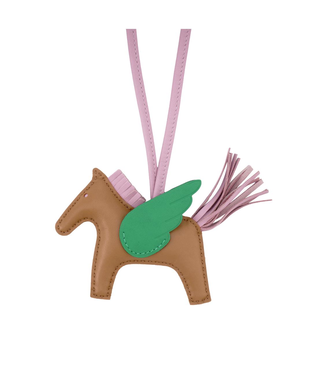 HERMES Коричневый брелок, фото 3