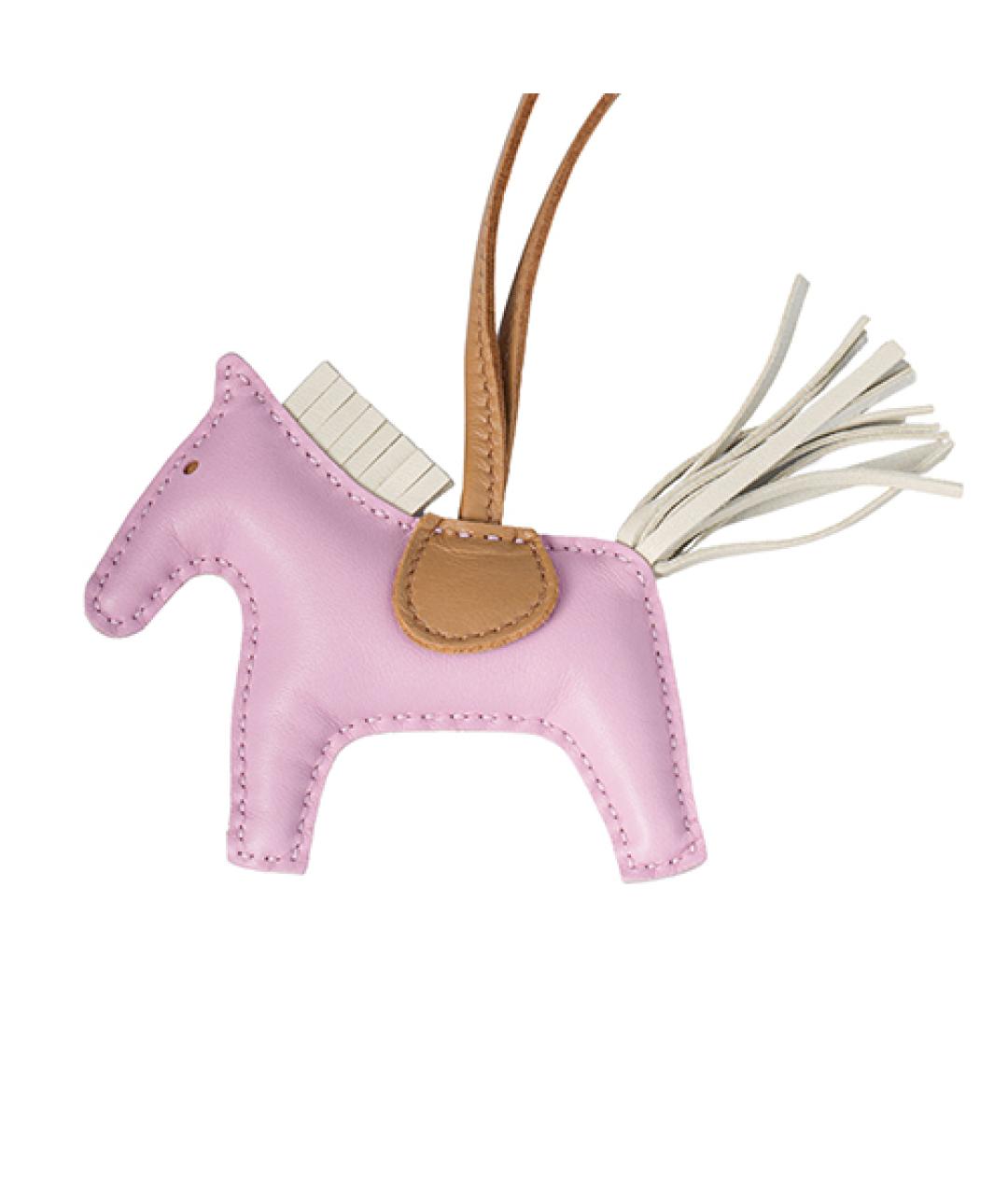 HERMES Розовый брелок, фото 2