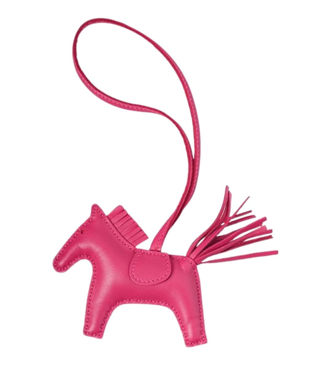 HERMES Розовый брелок, фото 1