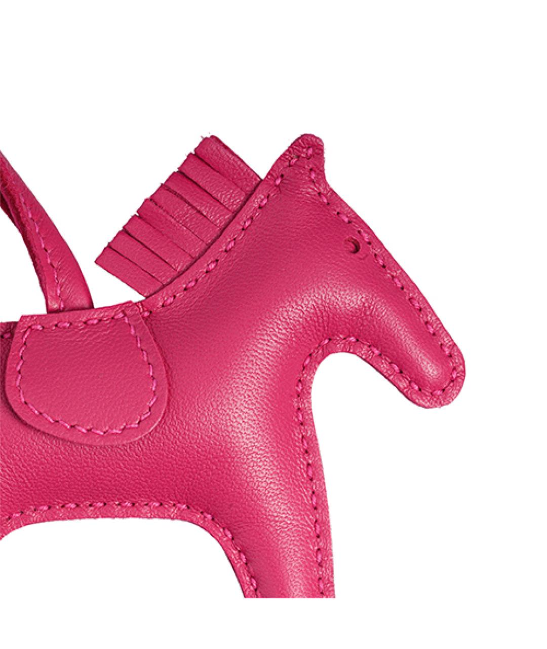 HERMES Розовый брелок, фото 4