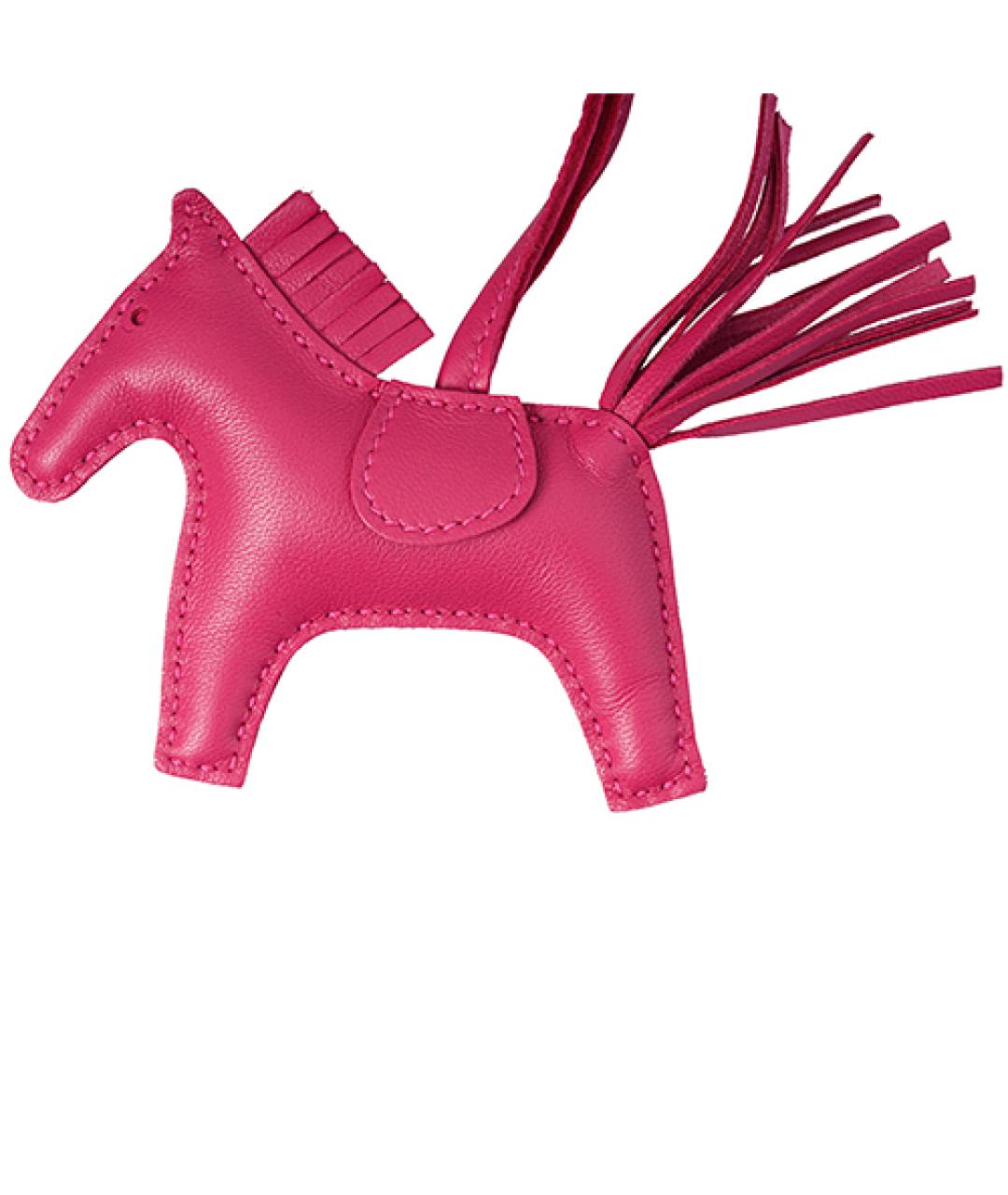 HERMES Розовый брелок, фото 3