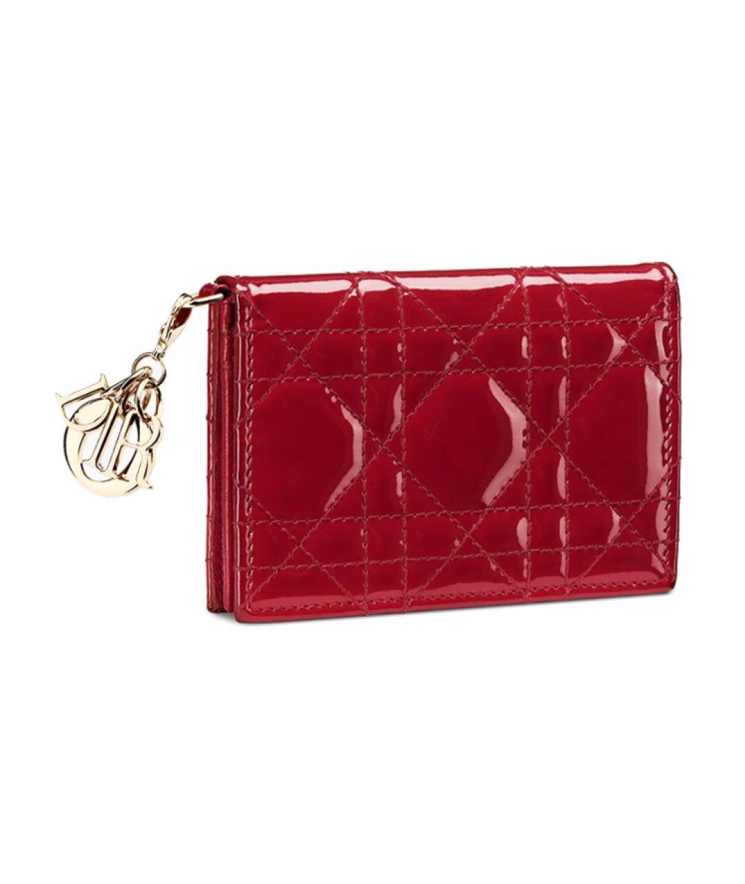 CHRISTIAN DIOR Красный кожаный кардхолдер, фото 2