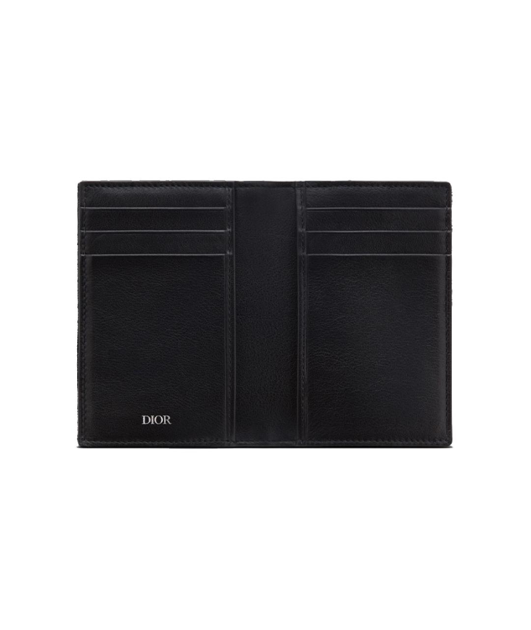CHRISTIAN DIOR Черный кожаный кардхолдер, фото 5