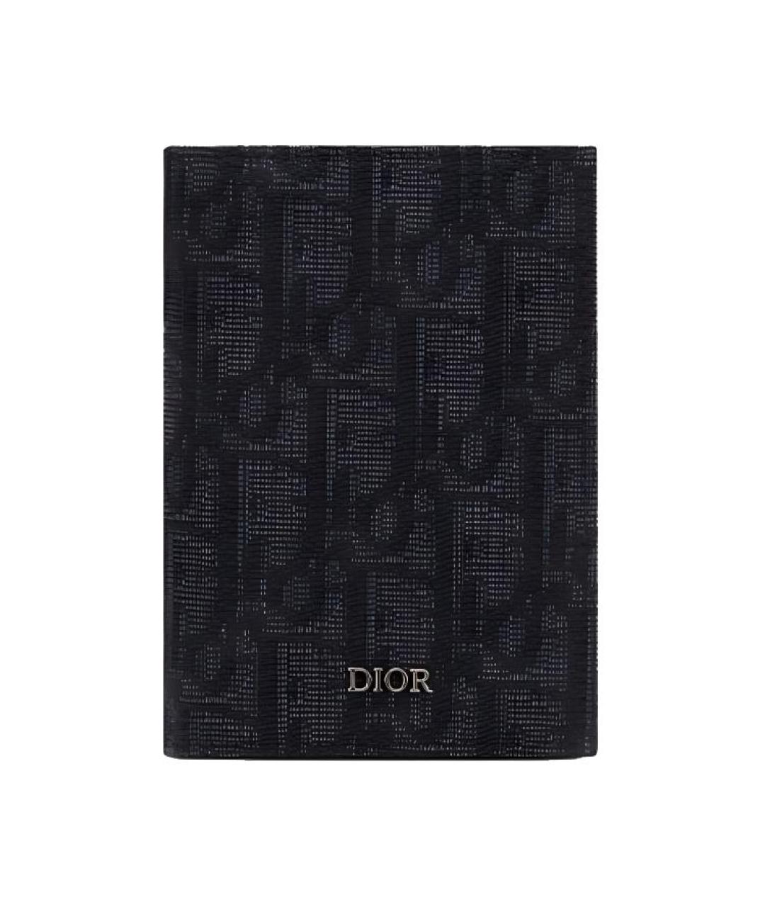 CHRISTIAN DIOR Черный кожаный кардхолдер, фото 1