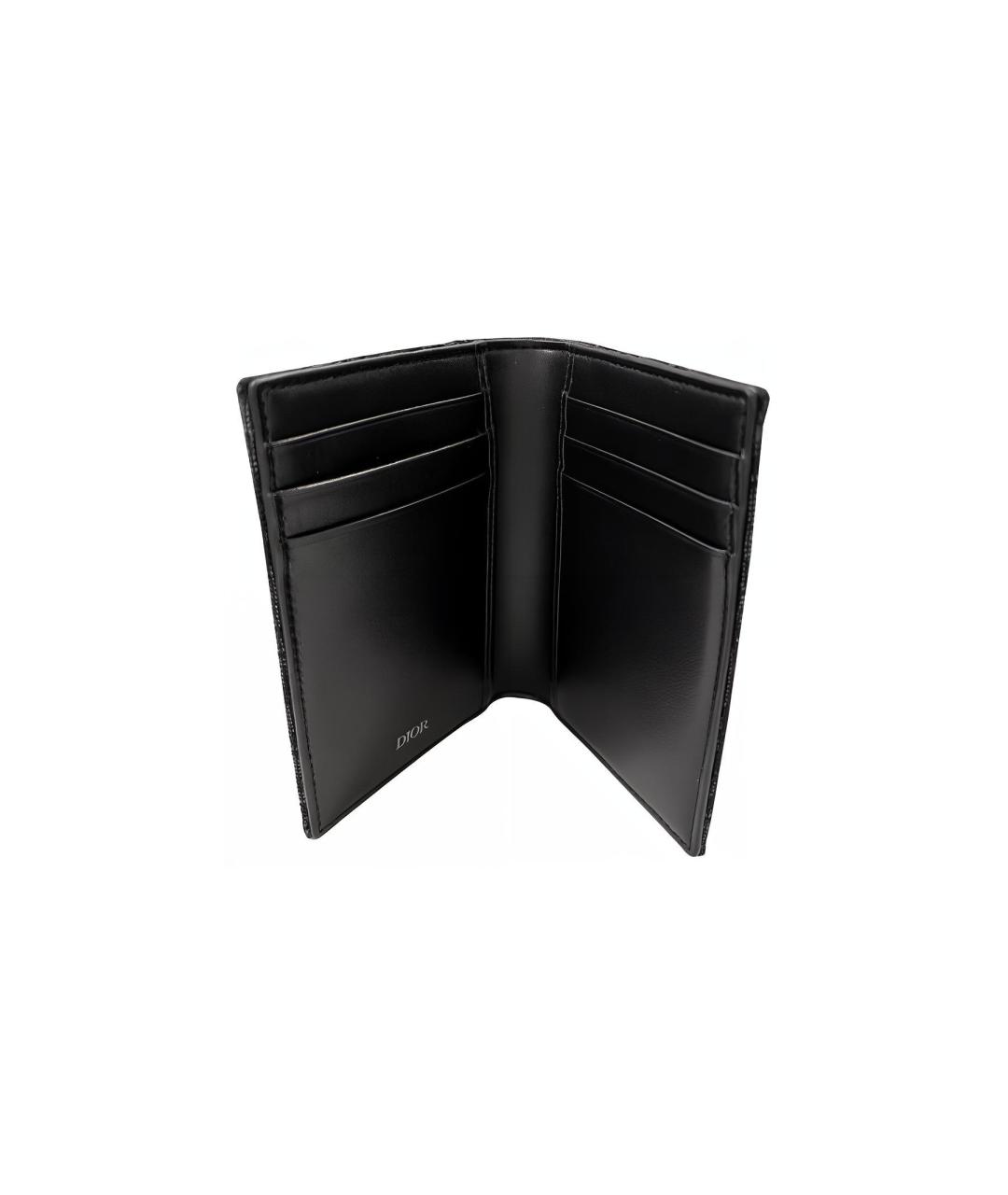 CHRISTIAN DIOR Черный кожаный кардхолдер, фото 4