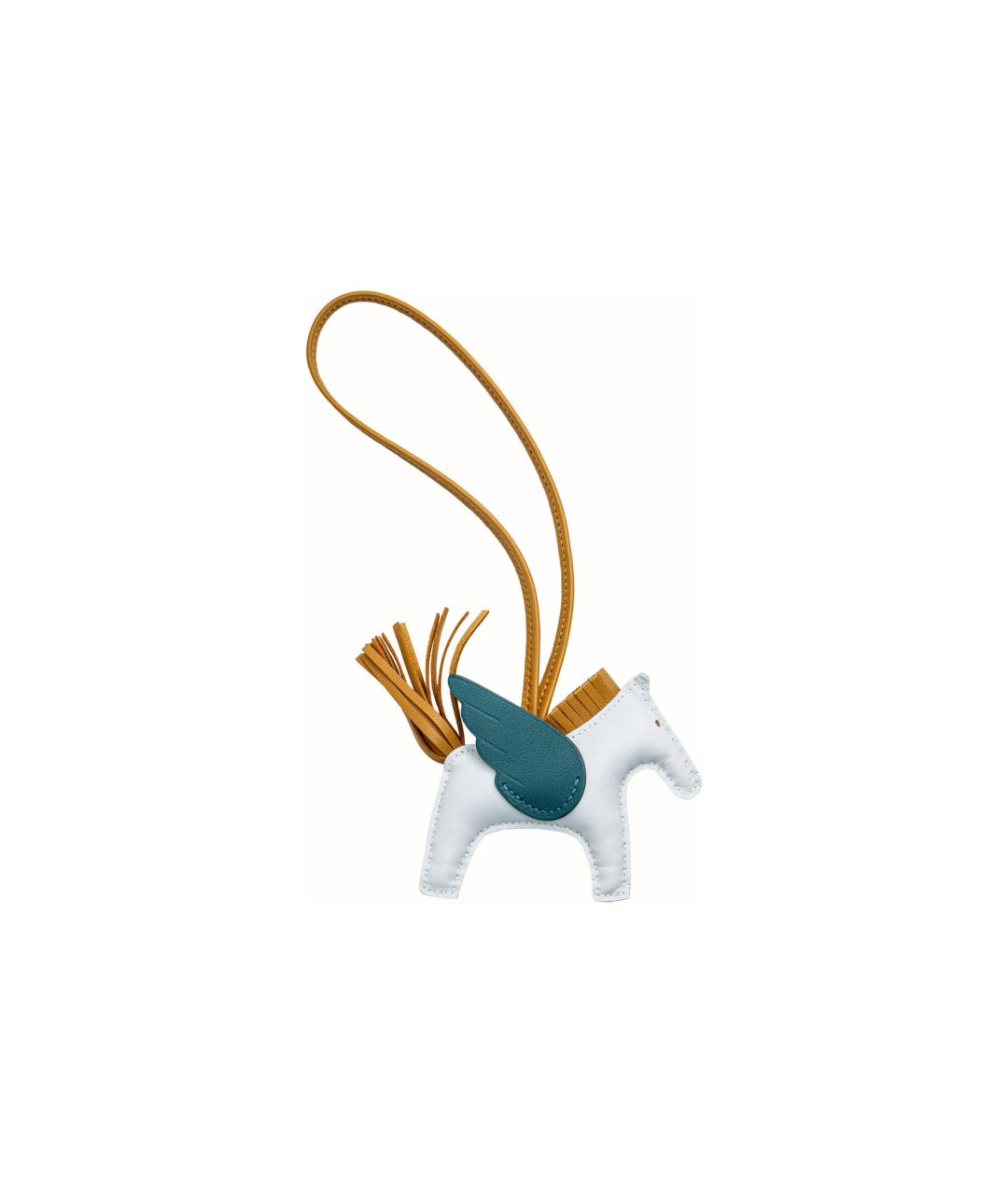 HERMES Голубой брелок, фото 4