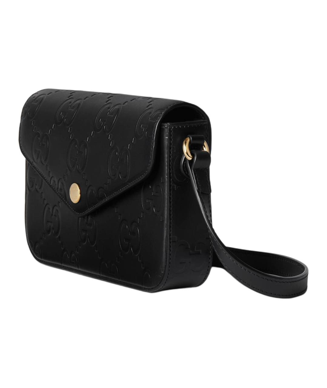 GUCCI Черная кожаная сумка через плечо, фото 2