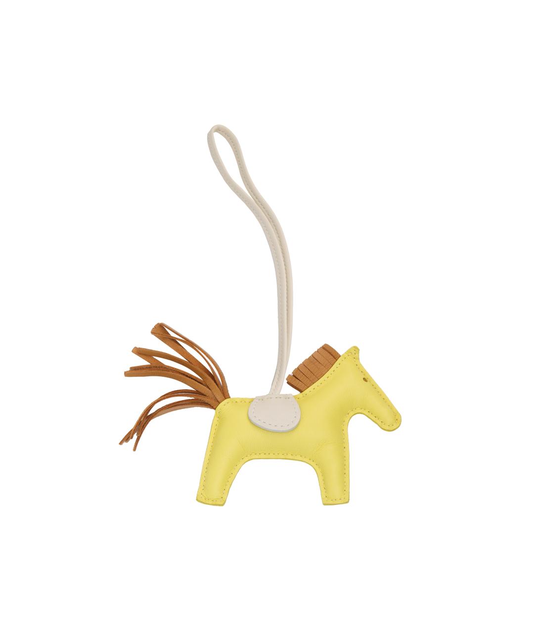 HERMES Желтый брелок, фото 2