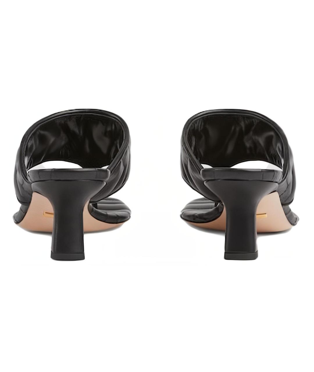 GUCCI Черные кожаные босоножки, фото 3