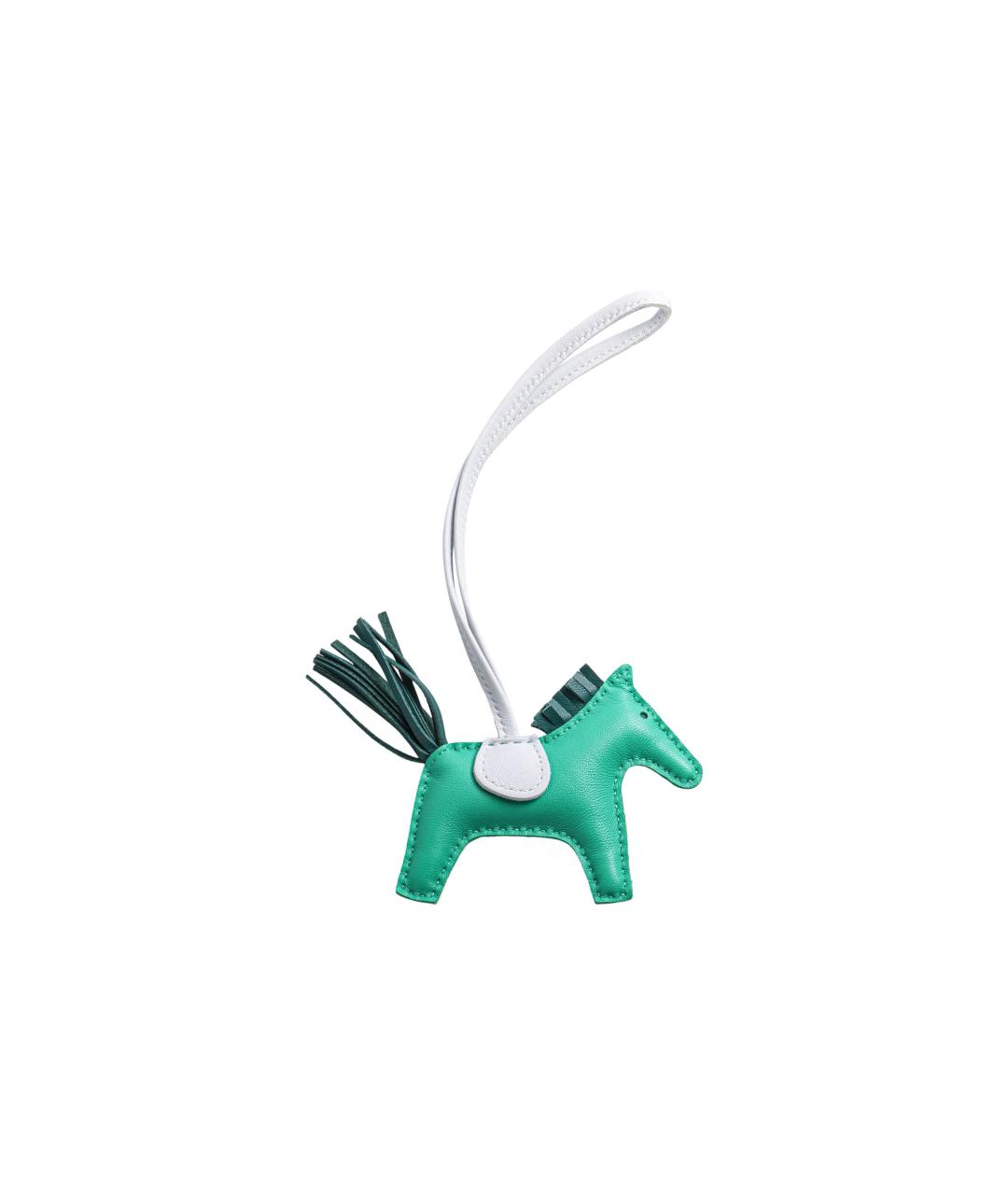 HERMES Зеленый брелок, фото 4