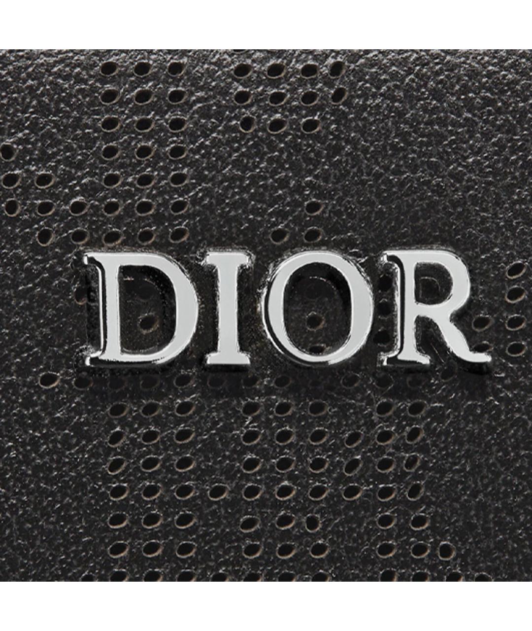 CHRISTIAN DIOR Черный кожаный кошелек, фото 4