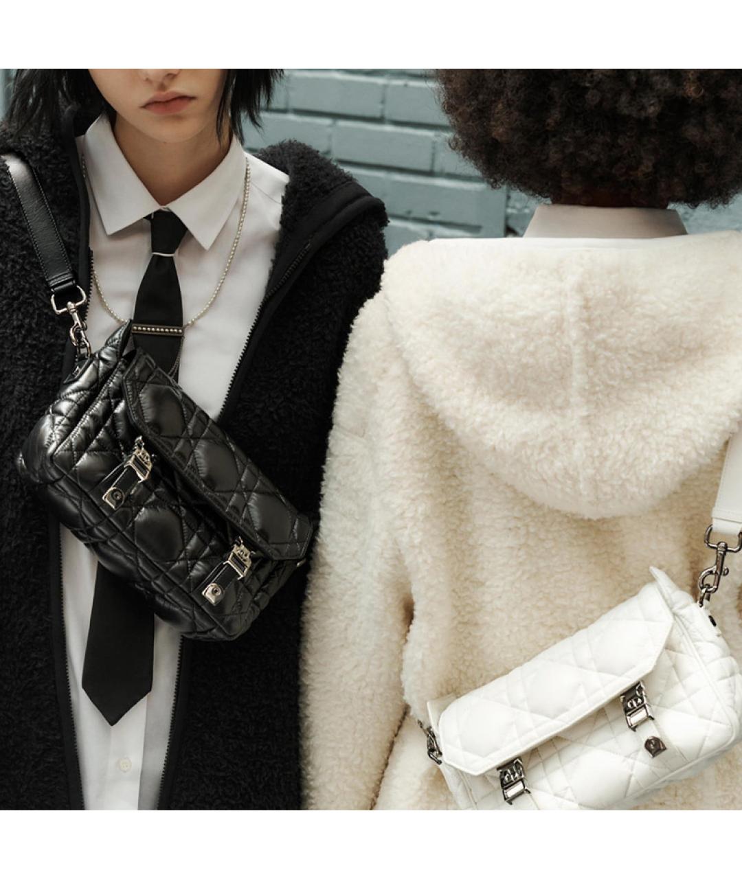 CHRISTIAN DIOR Белая кожаная сумка через плечо, фото 8