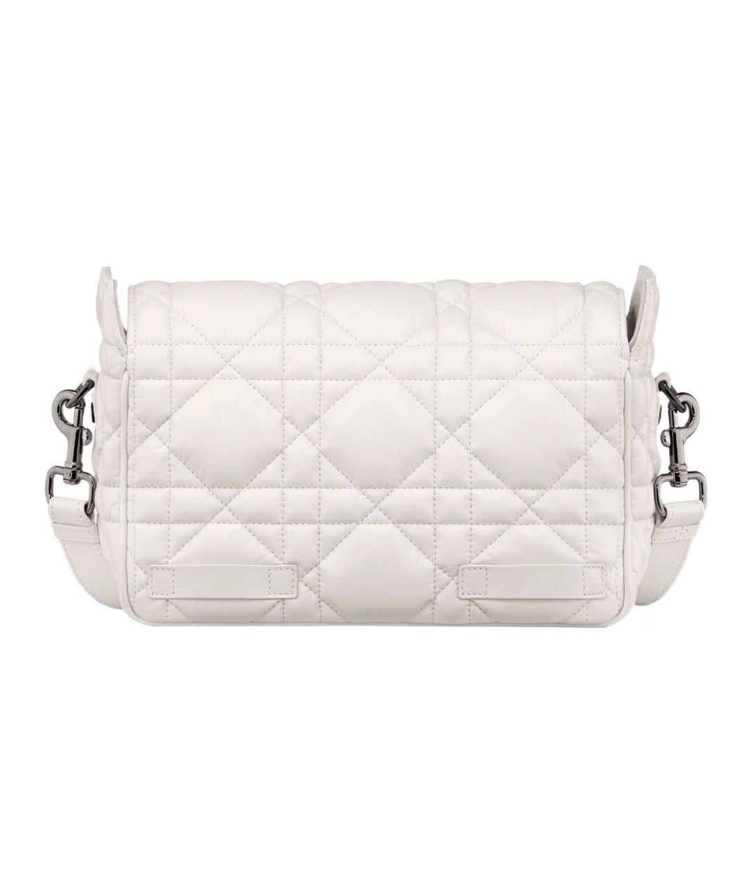 CHRISTIAN DIOR Белая кожаная сумка через плечо, фото 3