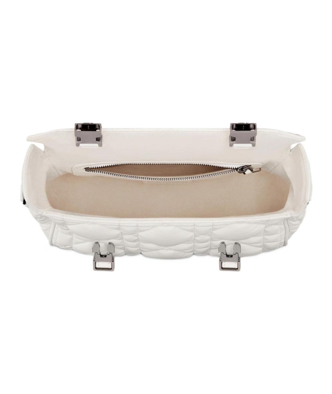 CHRISTIAN DIOR Белая кожаная сумка через плечо, фото 5