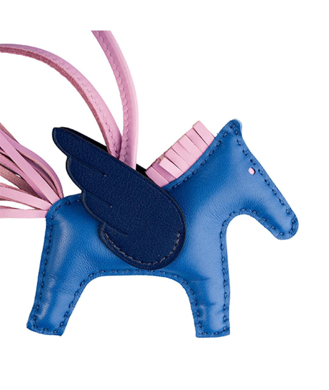 HERMES Синий брелок, фото 4