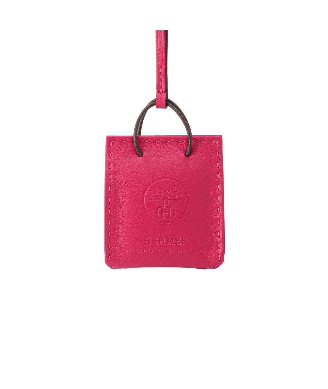 HERMES Розовый брелок, фото 3