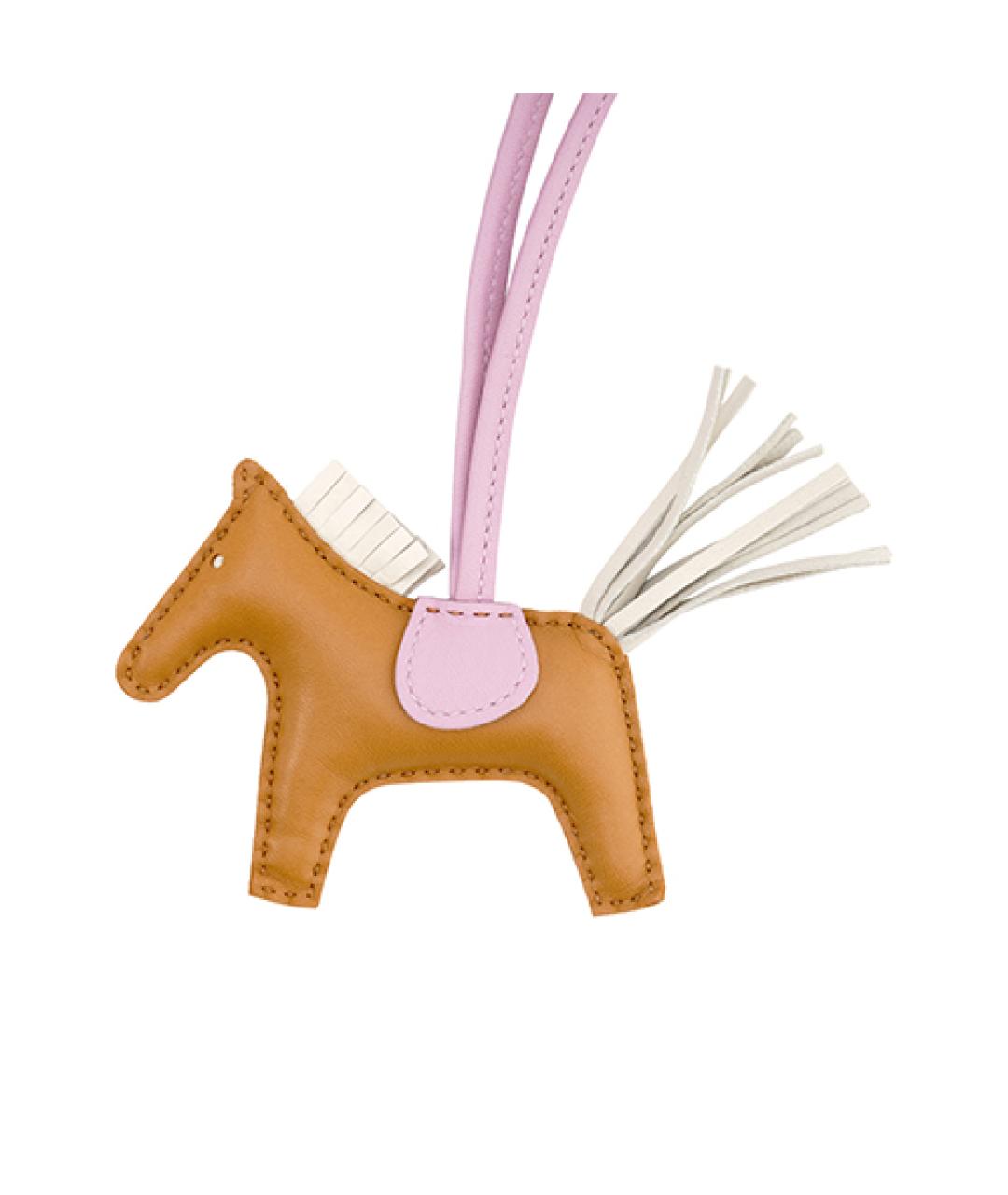 HERMES Коричневый брелок, фото 3