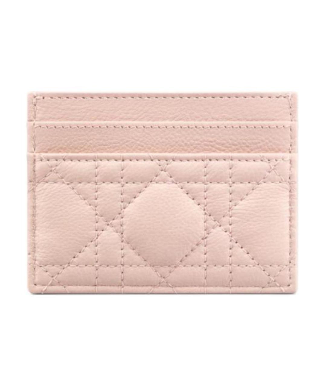 CHRISTIAN DIOR Розовый кожаный кардхолдер, фото 2