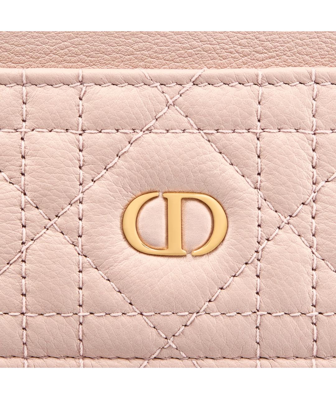 CHRISTIAN DIOR Розовый кожаный кардхолдер, фото 3
