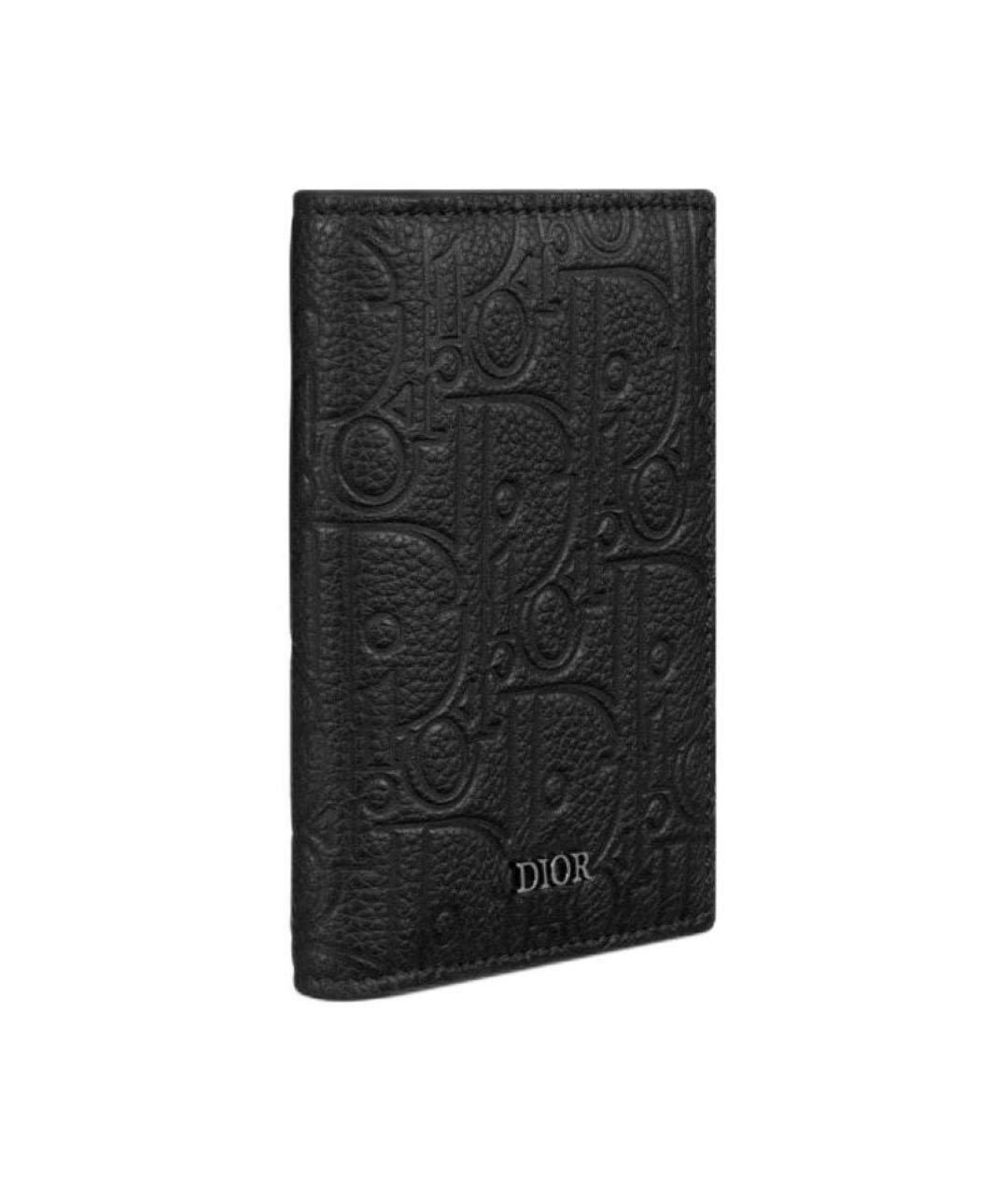 CHRISTIAN DIOR Черный кожаный кардхолдер, фото 2