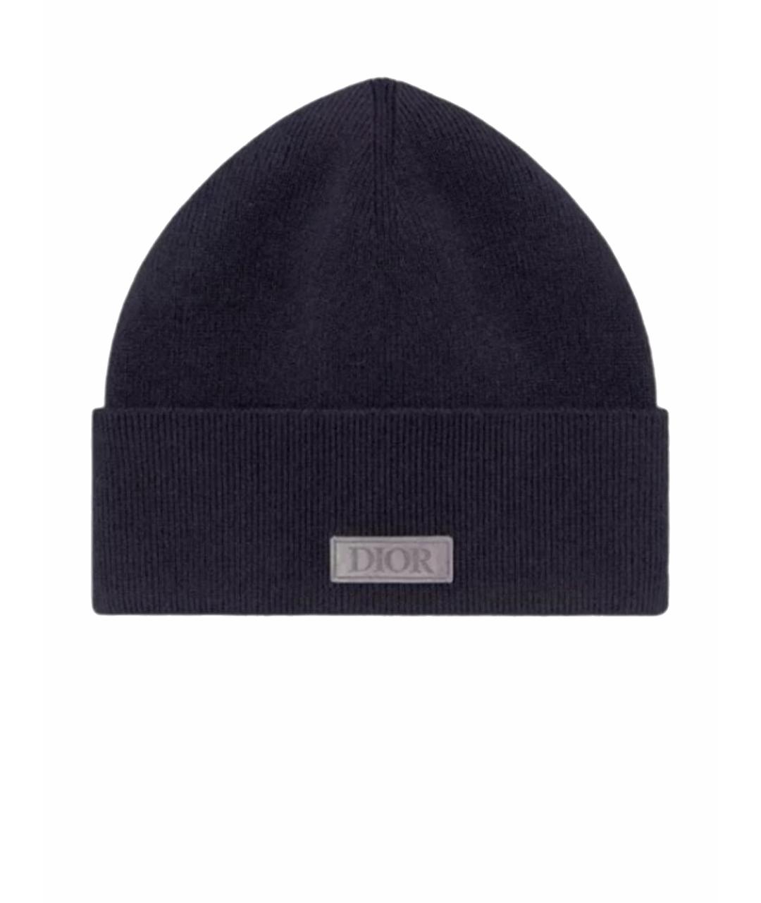 CHRISTIAN DIOR Черная кашемировая шапка, фото 1