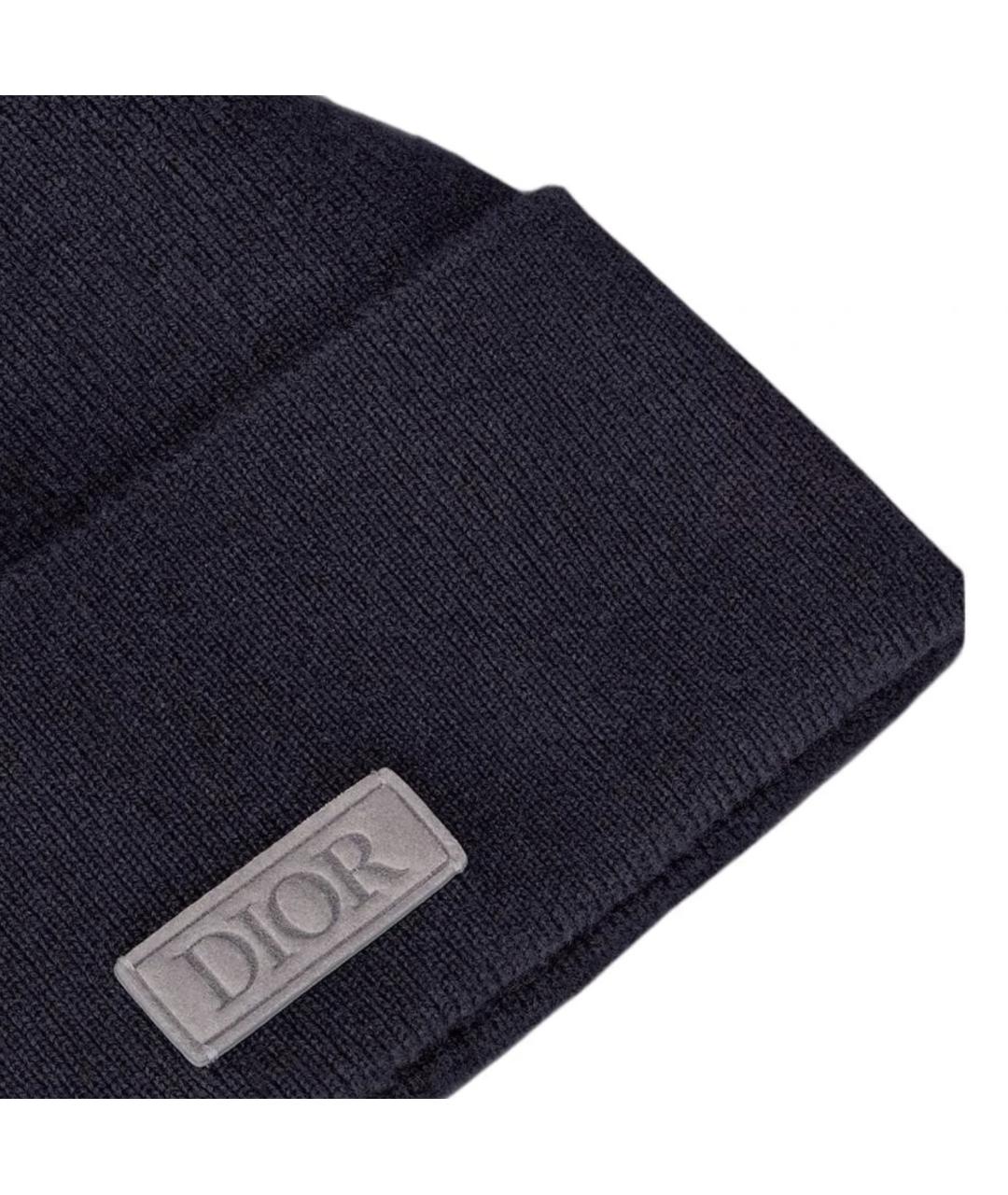 CHRISTIAN DIOR Черная кашемировая шапка, фото 2