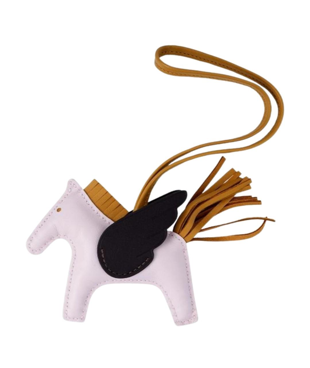 HERMES Розовый брелок, фото 1