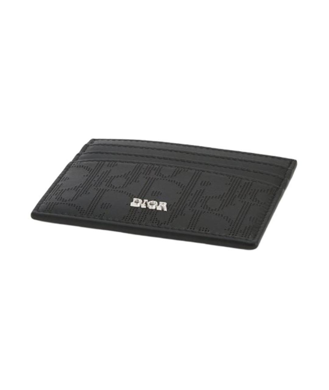 CHRISTIAN DIOR Черный кожаный кардхолдер, фото 5