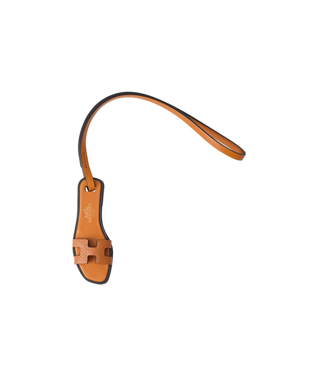 HERMES Коричневый брелок, фото 2