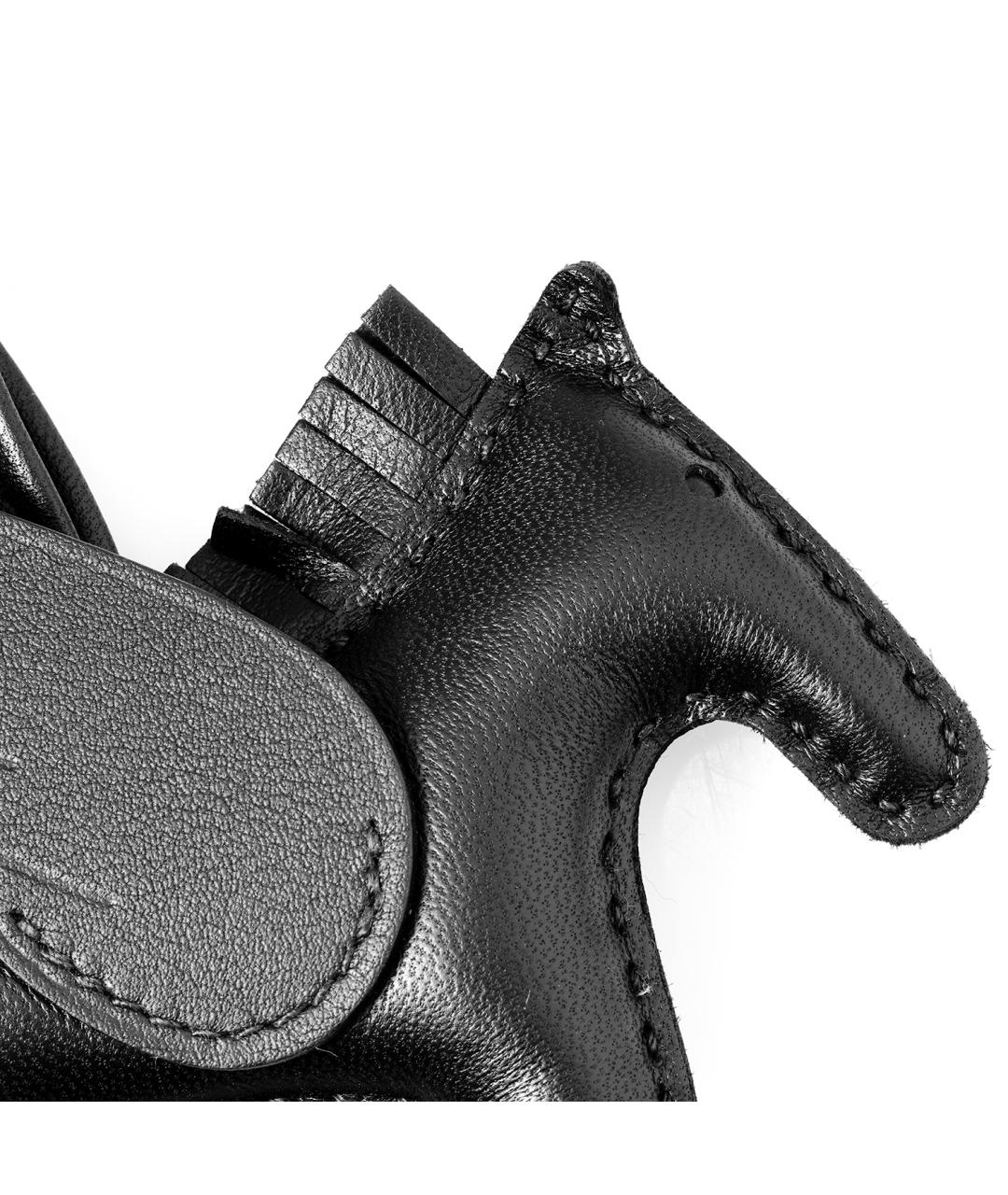 HERMES Черный брелок, фото 3