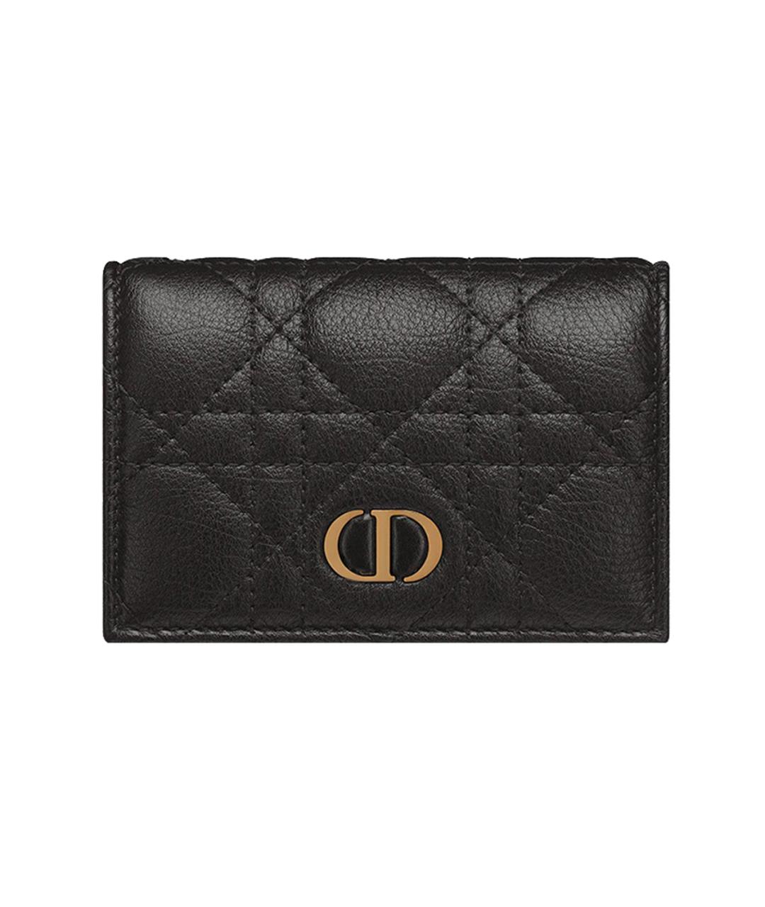 CHRISTIAN DIOR Черный кожаный кошелек, фото 1