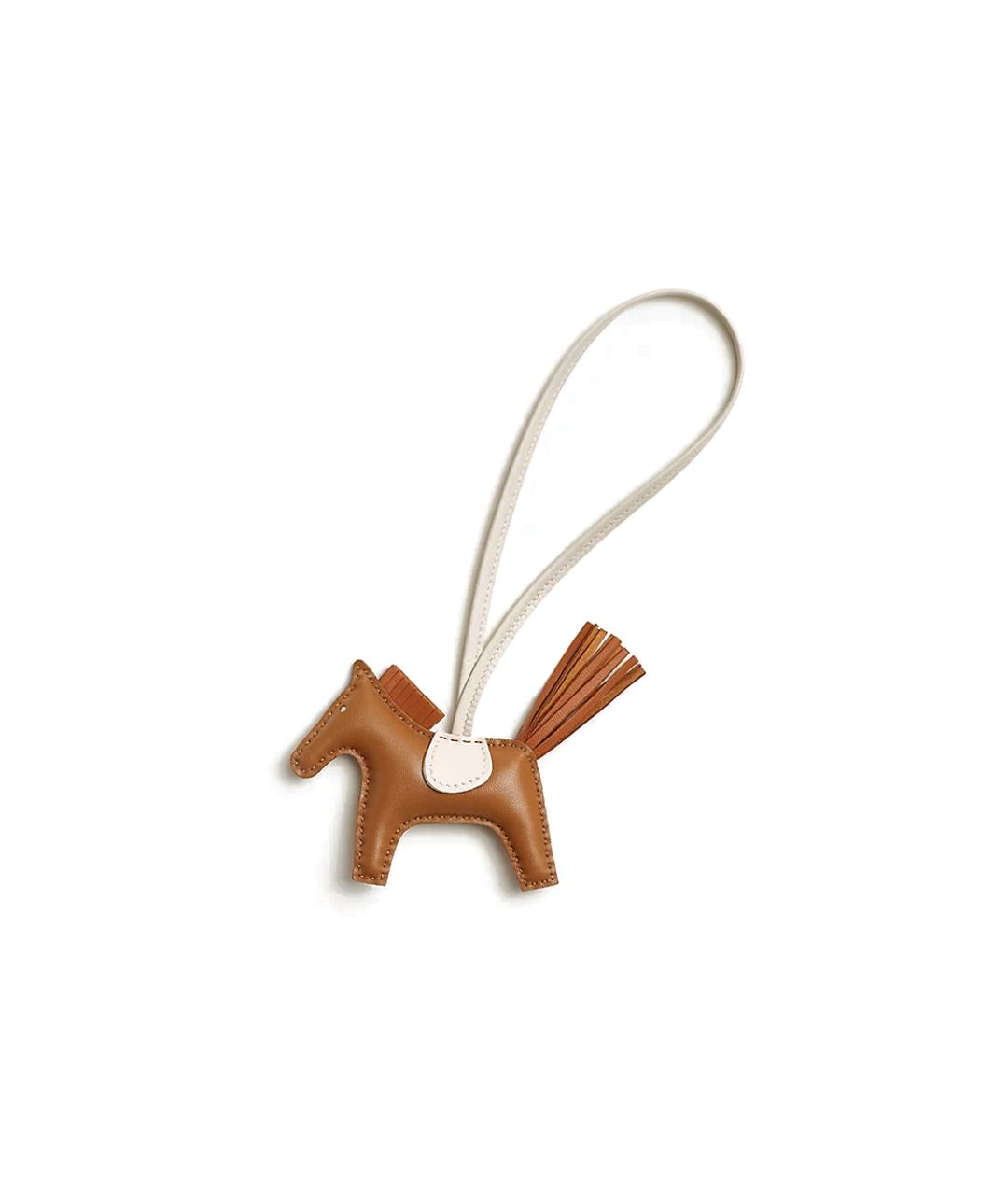 HERMES Коричневый брелок, фото 4