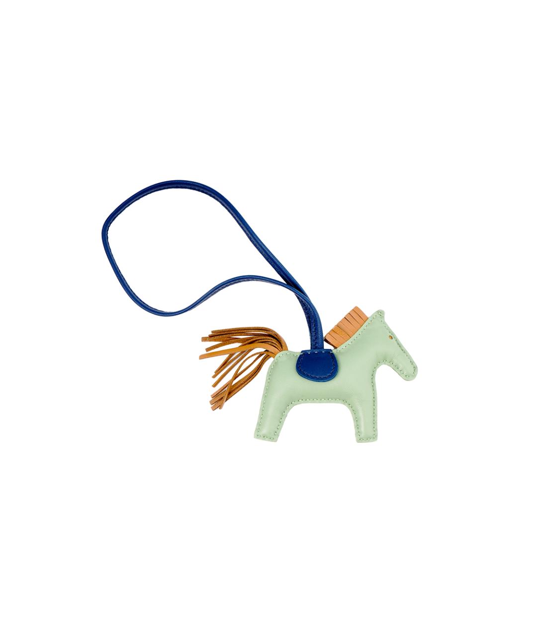 HERMES Зеленый брелок, фото 2