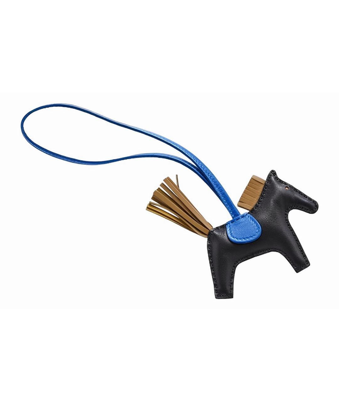 HERMES Черный брелок, фото 3