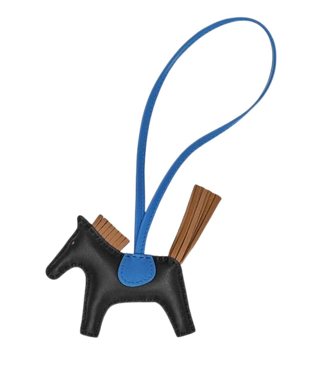 HERMES Черный брелок, фото 1