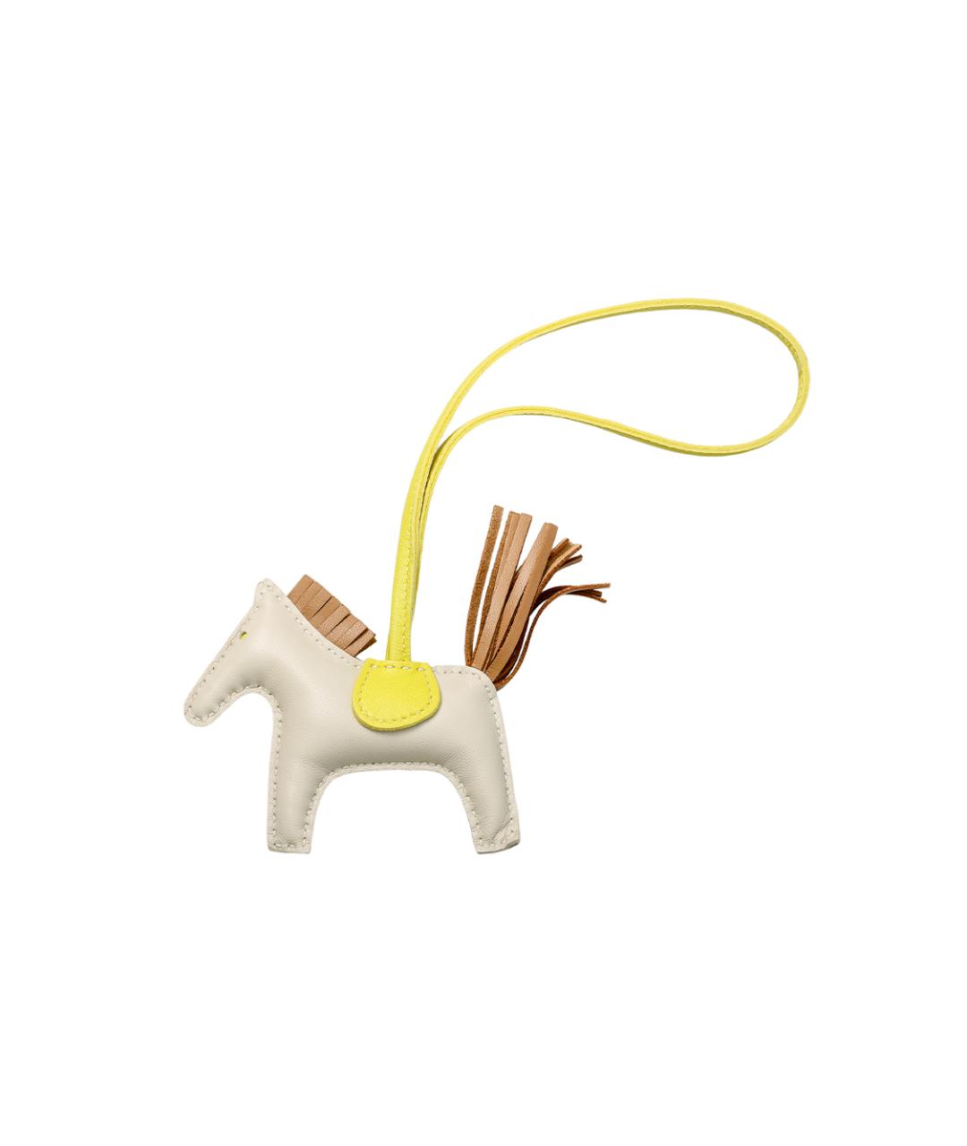 HERMES Белый брелок, фото 2