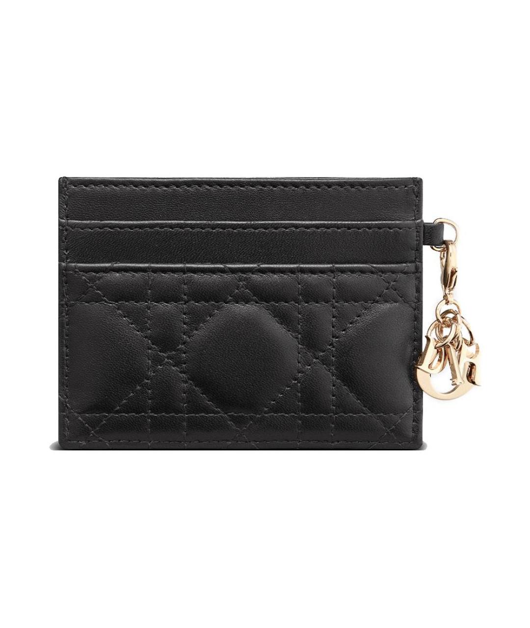 CHRISTIAN DIOR Черный кожаный кардхолдер, фото 2