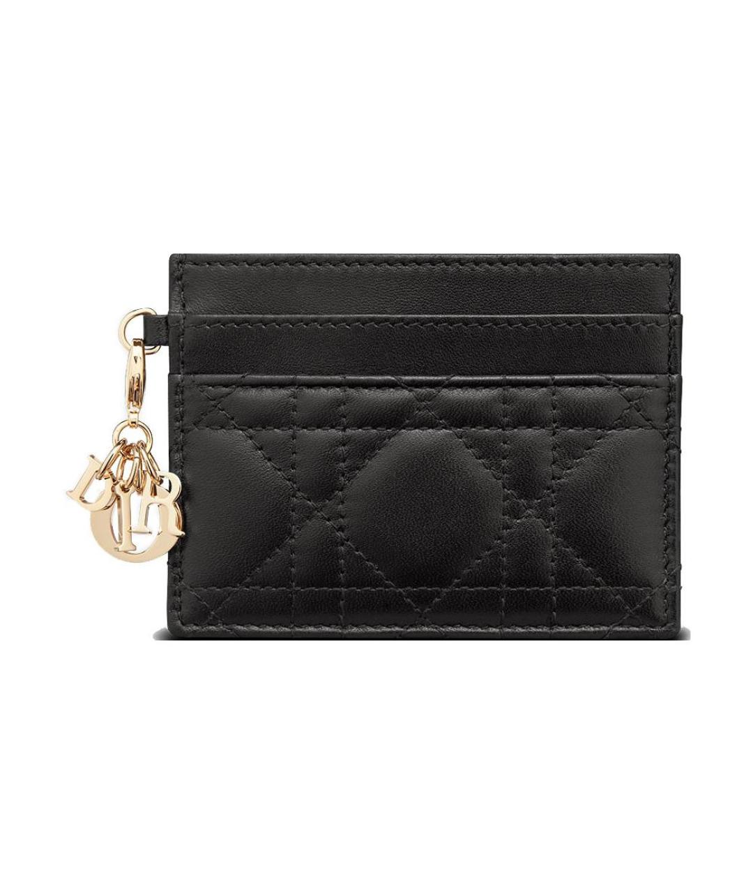 CHRISTIAN DIOR Черный кожаный кардхолдер, фото 1
