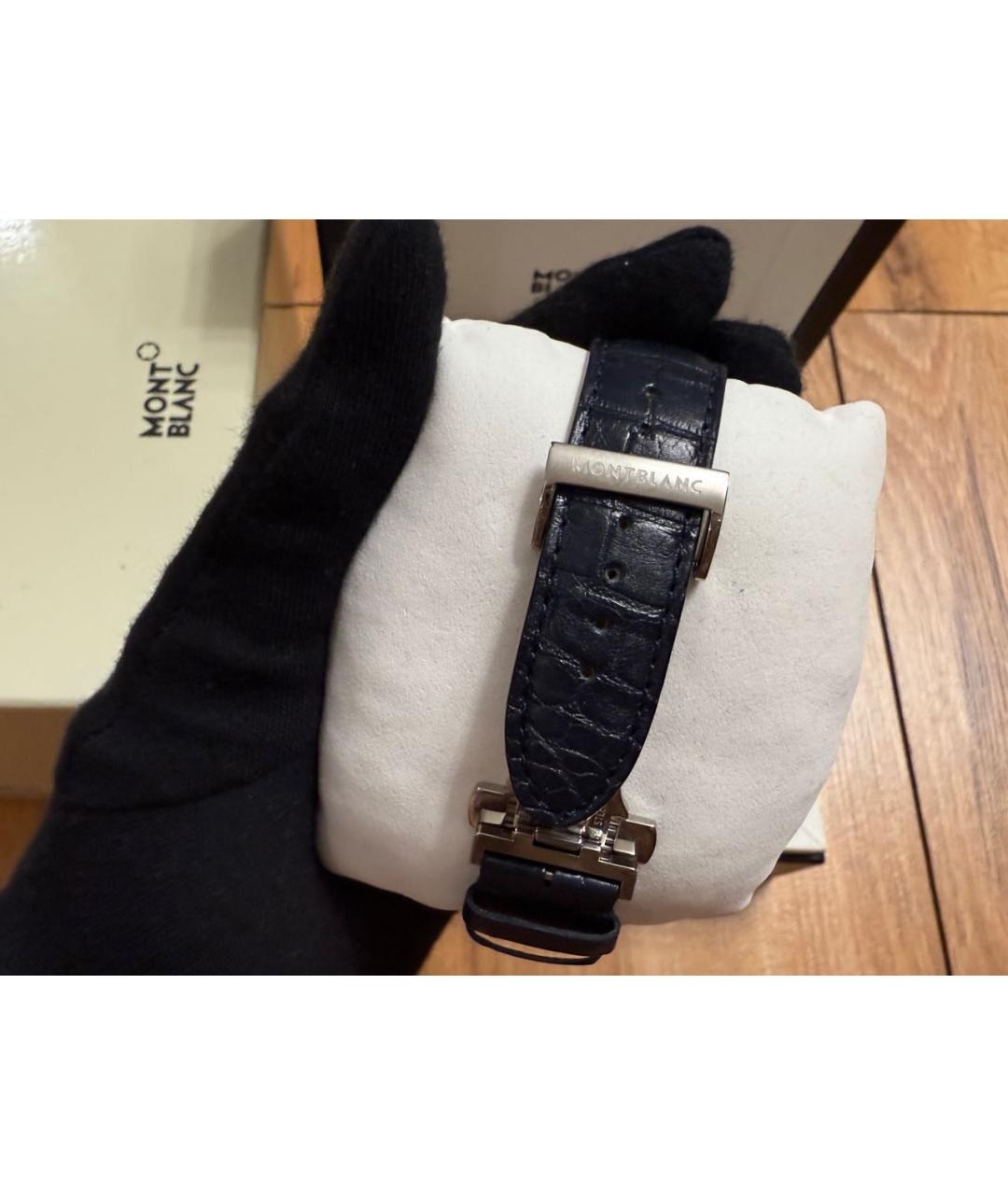 MONTBLANC Синие часы из экзотической кожи, фото 6