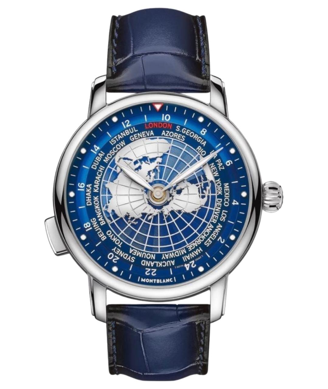 MONTBLANC Синие часы из экзотической кожи, фото 1