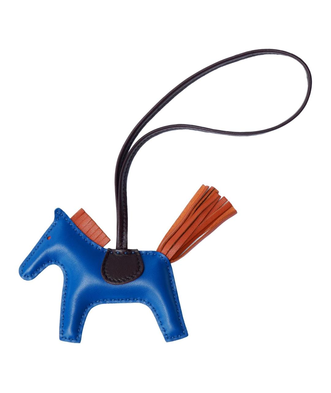 HERMES Синий брелок, фото 1