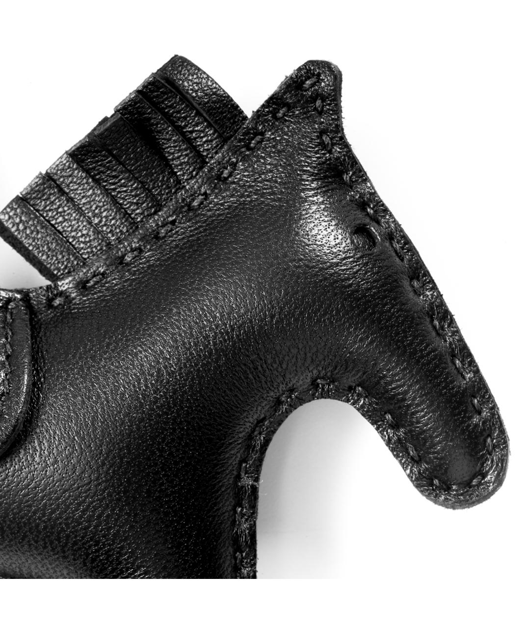 HERMES Черный брелок, фото 3