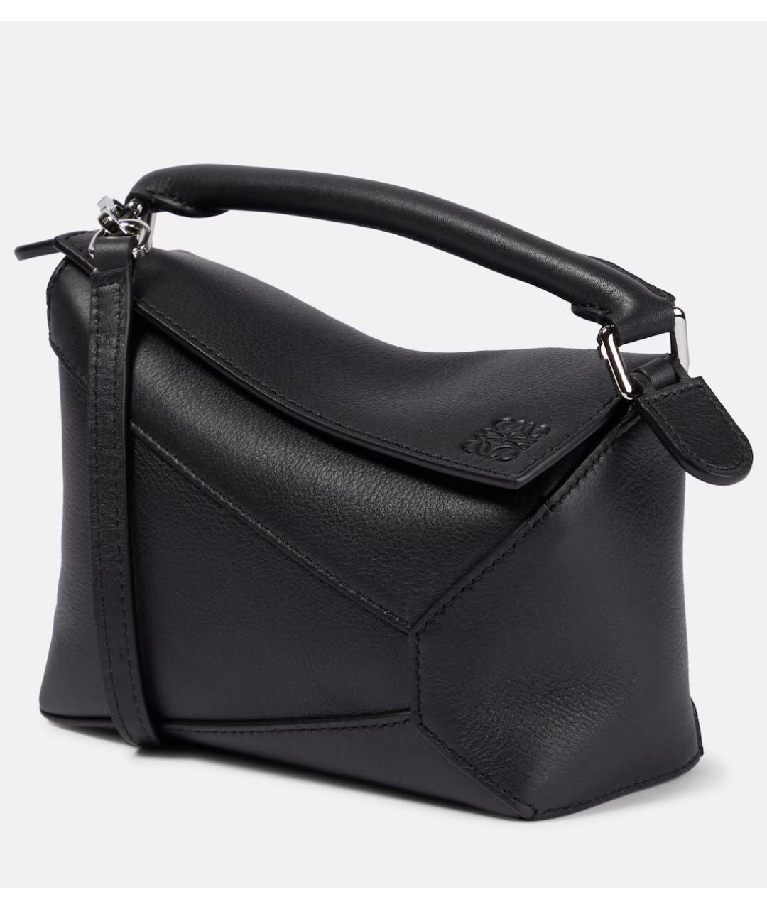 LOEWE Черная кожаная сумка через плечо, фото 8